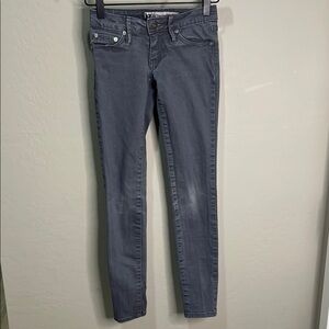 Vintage B by Bullhead Jeans Pant Women Gray Extreme Skinny Low Rise Pacsun 00 24
